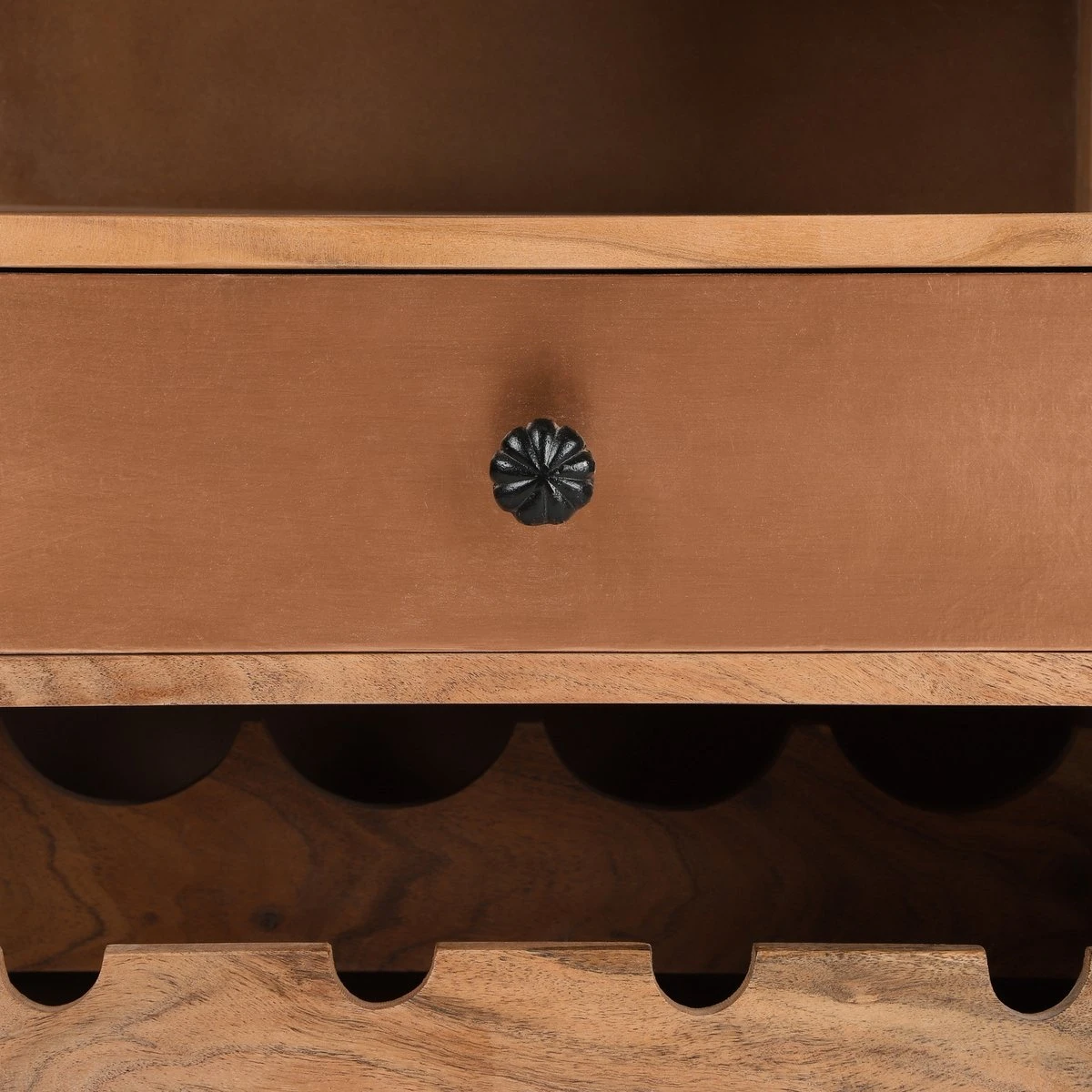 Cave à Vin Avec Porte-verres Et Tiroir 45x90x40 Cm Bois Tropical Design WOMO 6 Cave à Vin Avec Porte-verres Et Tiroir 45x90x40 Cm Bois Tropical Design WOMO – Image 6