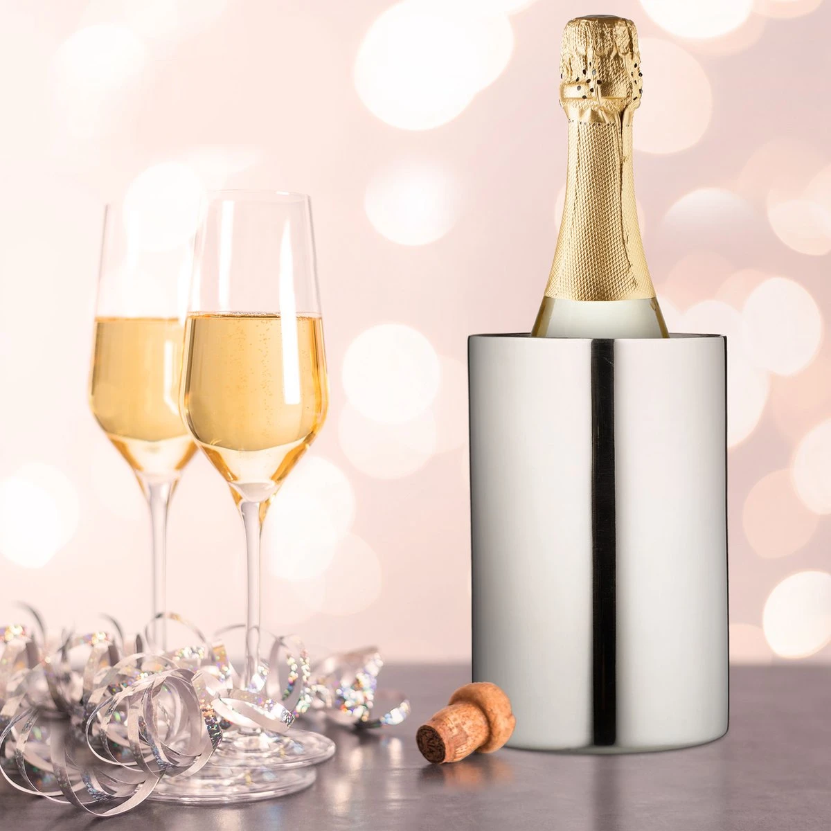 Seau à Vin Relaxdays En Acier Inoxydable - Double Paroi - Seau à Champagne - Seau à Bouteilles Vin Blanc 8 Seau à Vin Relaxdays En Acier Inoxydable - Double Paroi - Seau à Champagne - Seau à Bouteilles Vin Blanc – Image 8