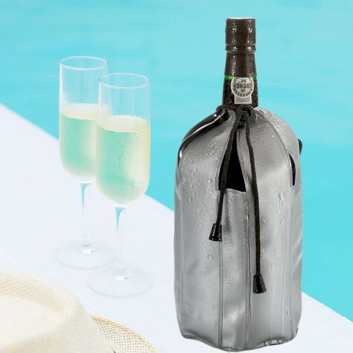 Seau à Vin - Seau à Champagne - Seau à Bouteille - Seau à Bouteille Gris Argent 3 Seau à Vin - Seau à Champagne - Seau à Bouteille - Seau à Bouteille Gris Argent – Image 3