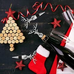 Bouchon De Bouteille De Tête De Cerf - Bouchon De Liège De Champagne De Noël Réutilisable - Gardien Pour Sceller Les Bouteilles Ouvertes. -Cuisine Fournitures Magasin 1200x1200 1524