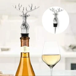 Bouchon De Bouteille De Tête De Cerf - Bouchon De Liège De Champagne De Noël Réutilisable - Gardien Pour Sceller Les Bouteilles Ouvertes. -Cuisine Fournitures Magasin 1200x1200 1525
