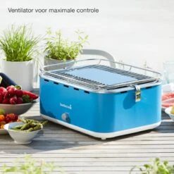 Barbecook Carlo - Barbecue Au Charbon De Bois - Barbecue De Table - Sac De Transport - Compact - Ventilateur - 38,5 X 28,5 Cm - 6 P. - Bleu -Cuisine Fournitures Magasin 1200x1200 153