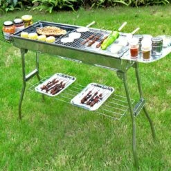 Borvat® | Barbecue Et Friture Barbecue à Dual Usage | Barbecue Au Charbon Extérieur Portable | Convient Pour 5 à 10 Personnes En Marche, Pique-nique, Camping, Barbecue. -Cuisine Fournitures Magasin 1200x1200 156