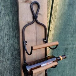 Casier à Vin Industriel Métal Bois 4 Bouteilles Fixation Murale Noir -Cuisine Fournitures Magasin 1200x1200 1564