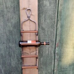 Casier à Vin Industriel Métal Bois 4 Bouteilles Fixation Murale Noir -Cuisine Fournitures Magasin 1200x1200 1565