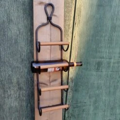 Casier à Vin Industriel Métal Bois 4 Bouteilles Fixation Murale Noir -Cuisine Fournitures Magasin 1200x1200 1568