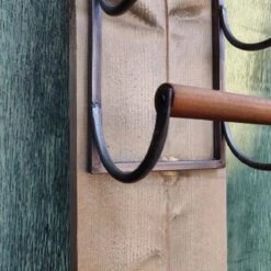 Casier à Vin Industriel Métal Bois 4 Bouteilles Fixation Murale Noir -Cuisine Fournitures Magasin 1200x1200 1572