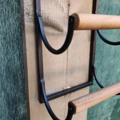 Casier à Vin Industriel Métal Bois 4 Bouteilles Fixation Murale Noir -Cuisine Fournitures Magasin 1200x1200 1573