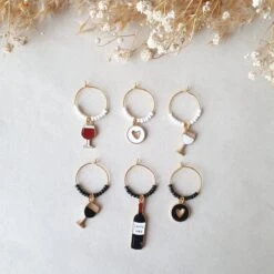 Reconnaître Votre Verre à Vin - Le Vin Est Bon - Anneaux De Verre à Vin - Verre à Vin - Perles