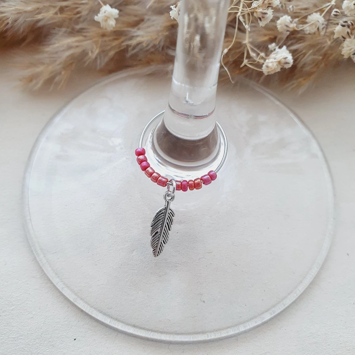 Reconnaître Son Verre à Vin - Belle Plume - Marque-verre - Anneaux Pour Verre à Vin - Argent 3 Reconnaître Son Verre à Vin - Belle Plume - Marque-verre - Anneaux Pour Verre à Vin - Argent – Image 3