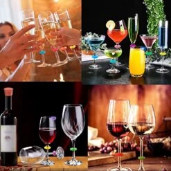 Marqueurs De Glas - étiquettes En Silicone - Marqueur De Verre à Vin - étiquettes - Décoration De Fête - 24 Pièces -Cuisine Fournitures Magasin 1200x1200 1626