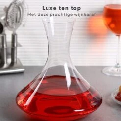 Décanteur De Luxe Cheqo® - Décanteur - Carafe à Décanter - Carafe à Vin - Carafe à Vin - Aérateur De Vin - 2 Litres - Verre Cristal -Cuisine Fournitures Magasin 1200x1200 1666