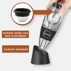 Aérateur De Vin De Luxe Malony - Décanteur De Vin - Accessoires De Vêtements Pour Bébé De Vin - Verseur De Vin - Avec Support - Accessoires De Vêtements Pour Bébé De Bar -Cuisine Fournitures Magasin 1200x1200 1671