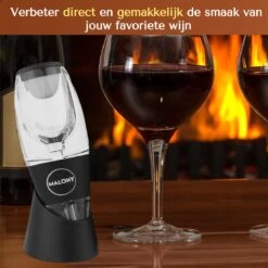 Aérateur De Vin De Luxe Malony - Décanteur De Vin - Accessoires De Vêtements Pour Bébé De Vin - Verseur De Vin - Avec Support - Accessoires De Vêtements Pour Bébé De Bar -Cuisine Fournitures Magasin 1200x1200 1672
