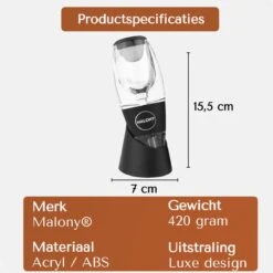 Aérateur De Vin De Luxe Malony - Décanteur De Vin - Accessoires De Vêtements Pour Bébé De Vin - Verseur De Vin - Avec Support - Accessoires De Vêtements Pour Bébé De Bar -Cuisine Fournitures Magasin 1200x1200 1674