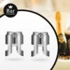 Ensemble De Bouchons à Champagne Bar Essentials (2x Couleur Argent) - Valve De Bouteille - Valve De Champagne - Bouchon De Champagne - Bouchon De Champagne - Bouchon De Champagne