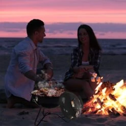 AG Mini Barbecue Ø 35cm - Barbecues à Charbon - Barbecue Kogelbarbecue - Klein Et Léger - Compact - Inox - 4-6 Personnes-Barbecue Rond - Incl. Couvercle - Barbecue Passe Partout -Grille De Ventilation Pour La Régulation De L'oxygène - Zwart -Cuisine Fournitures Magasin 1200x1200 175