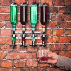 Relaxdays - Bar Majordome 4 Bouteilles - Distributeur De Boissons - Porte-bouteille Shot 3 Cl -Cuisine Fournitures Magasin 1200x1200 1750