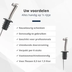 Veluw Boisson Verseur Boisson - Becs Verseurs Professionnels - Bouchon Verseur En Acier Inoxydable Avec Flip-Top (6 Pièces) -Cuisine Fournitures Magasin 1200x1200 1790