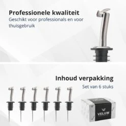Veluw Boisson Verseur Boisson - Becs Verseurs Professionnels - Bouchon Verseur En Acier Inoxydable Avec Flip-Top (6 Pièces) -Cuisine Fournitures Magasin 1200x1200 1792