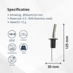 Veluw Boisson Verseur Boisson - Becs Verseurs Professionnels - Bouchon Verseur En Acier Inoxydable à Débit Rapide (6 Pièces) 15 Veluw Boisson Verseur Boisson - Becs Verseurs Professionnels - Bouchon Verseur En Acier Inoxydable à Débit Rapide (6 Pièces) -Cuisine Fournitures Magasin 1200x1200 1824