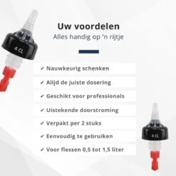 Veluw Bullet Measure Verser 4 Cl - Boisson Professionnel Pour Boissons - Rouge - Set De 2 -Cuisine Fournitures Magasin 1200x1200 1849