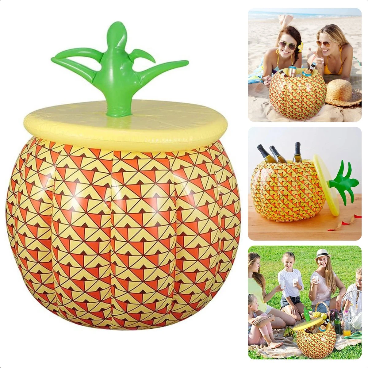 Cheqo® Seau à Glace - Refroidisseur à Boisson Opblaasbaar - Porte-Boisson - Refroidisseur à Bouteille - Refroidisseur à Vin - Ø25cm - Ananas Opblaasbaar - Hauteur 33cm 1 Cheqo® Seau à Glace - Refroidisseur à Boisson Opblaasbaar - Porte-Boisson - Refroidisseur à Bouteille - Refroidisseur à Vin - Ø25cm - Ananas Opblaasbaar - Hauteur 33cm