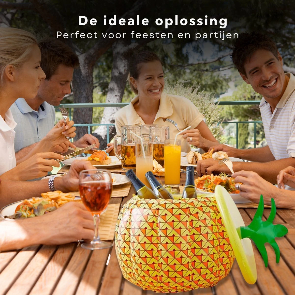 Cheqo® Seau à Glace - Refroidisseur à Boisson Opblaasbaar - Porte-Boisson - Refroidisseur à Bouteille - Refroidisseur à Vin - Ø25cm - Ananas Opblaasbaar - Hauteur 33cm 2 Cheqo® Seau à Glace - Refroidisseur à Boisson Opblaasbaar - Porte-Boisson - Refroidisseur à Bouteille - Refroidisseur à Vin - Ø25cm - Ananas Opblaasbaar - Hauteur 33cm – Image 2