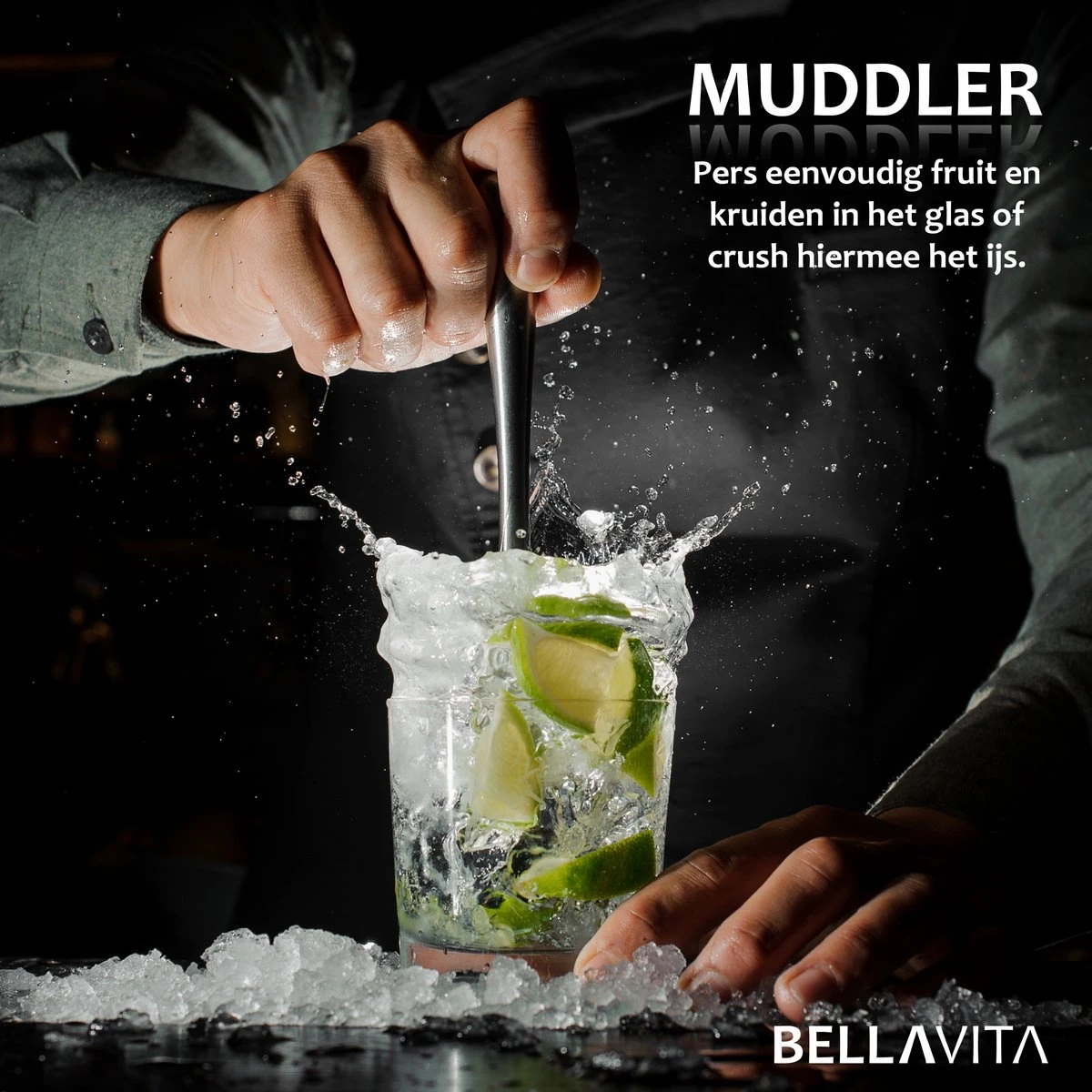 BELLAVITA Cocktail Set - 16 Pièces - 750ml - Cocktail - Shaker - Bartender - Verre Doseur - Acier Inoxydable - Bamboe 4 BELLAVITA Cocktail Set - 16 Pièces - 750ml - Cocktail - Shaker - Bartender - Verre Doseur - Acier Inoxydable - Bamboe – Image 4