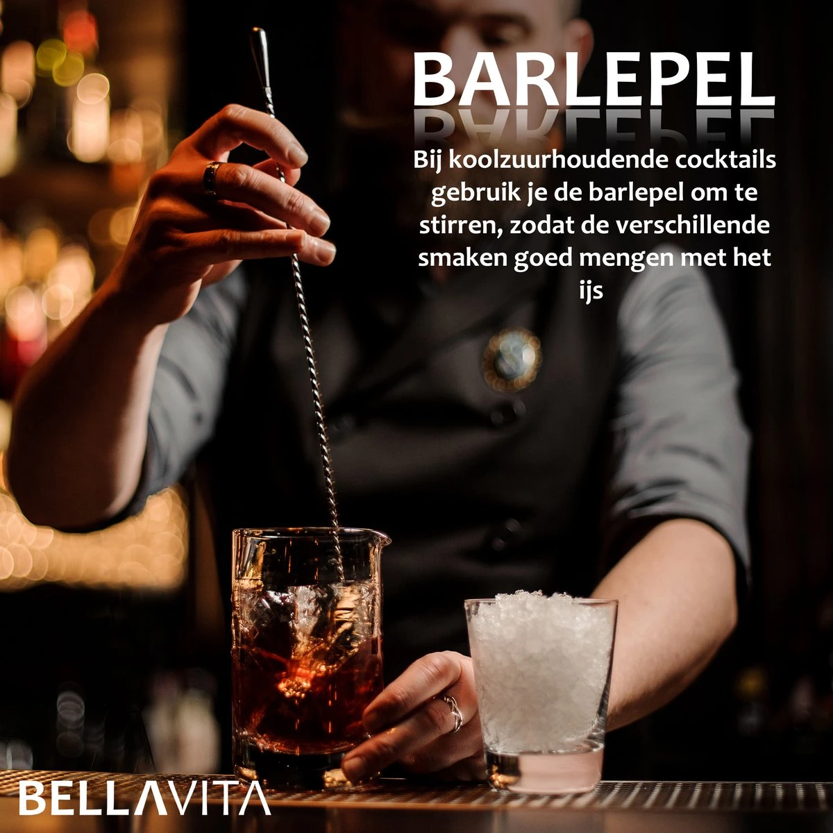 BELLAVITA Cocktail Set - 16 Pièces - 750ml - Cocktail - Shaker - Bartender - Verre Doseur - Acier Inoxydable - Bamboe 8 BELLAVITA Cocktail Set - 16 Pièces - 750ml - Cocktail - Shaker - Bartender - Verre Doseur - Acier Inoxydable - Bamboe – Image 8