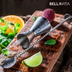 BELLAVITA Cocktail Set - 16 Pièces - 750ml - Cocktail - Shaker - Bartender - Verre Doseur - Acier Inoxydable - Bamboe 21 BELLAVITA Cocktail Set - 16 Pièces - 750ml - Cocktail - Shaker - Bartender - Verre Doseur - Acier Inoxydable - Bamboe -Cuisine Fournitures Magasin 1200x1200 1924