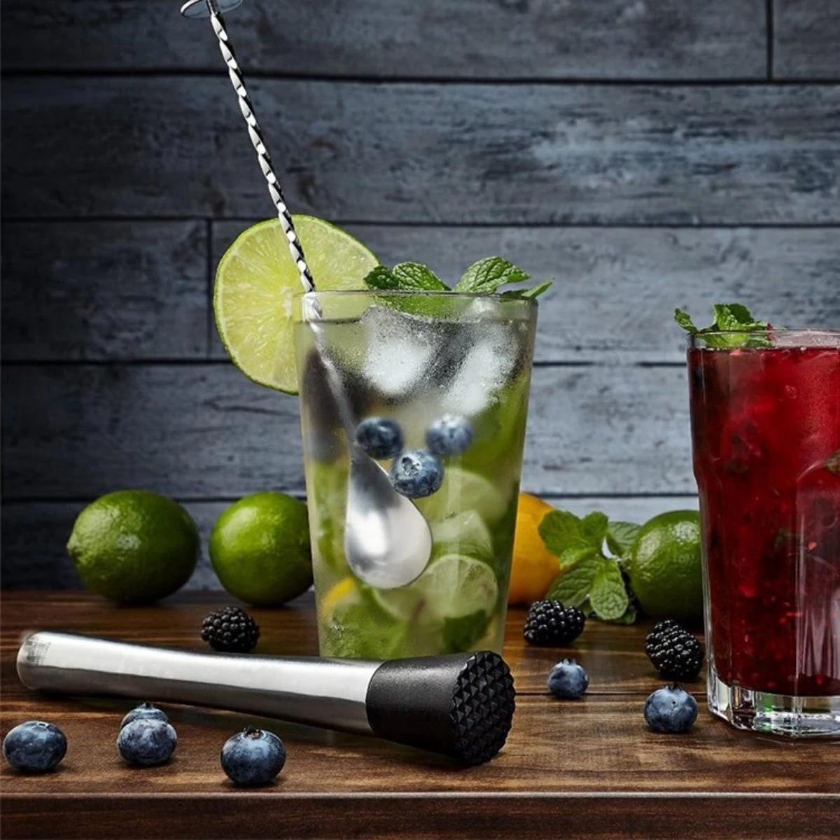 *** Pilon à Cocktail Premium - Acier Inoxydable - Pilon à Cocktail - Pilon Tonique Au Citroen - De Heble® *** 2 *** Pilon à Cocktail Premium - Acier Inoxydable - Pilon à Cocktail - Pilon Tonique Au Citroen - De Heble® *** – Image 2