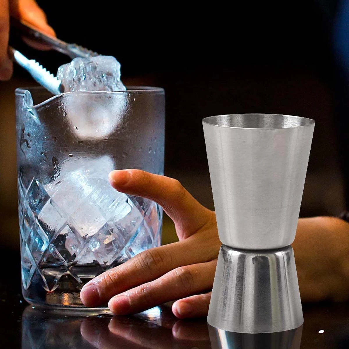 Newk Cocktail Jigger, 0 En Acier Inoxydable De 0,85 Et 1,7 Oz (25 Et 50 Ml) 2 Newk Cocktail Jigger, 0 En Acier Inoxydable De 0,85 Et 1,7 Oz (25 Et 50 Ml) – Image 2