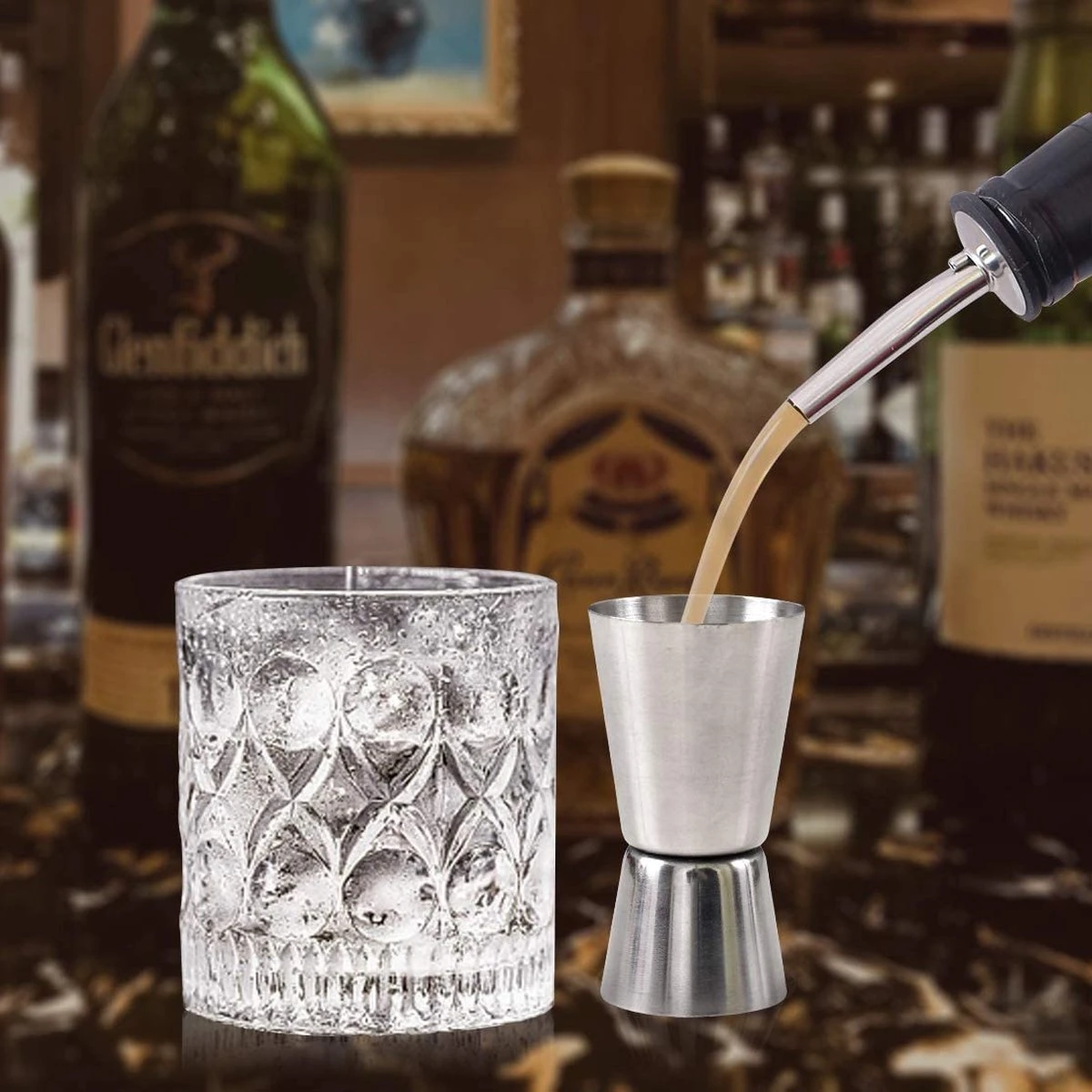 Newk Cocktail Jigger, 0 En Acier Inoxydable De 0,85 Et 1,7 Oz (25 Et 50 Ml) 4 Newk Cocktail Jigger, 0 En Acier Inoxydable De 0,85 Et 1,7 Oz (25 Et 50 Ml) – Image 4