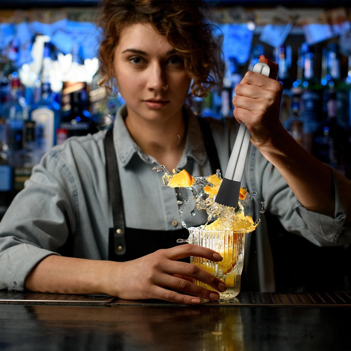 Relaxdays Pilon à Cocktail Et Cuillère De Bar - Pilon - Cuillère à Cocktail - 26 Cm - Goût Neutre 2 Relaxdays Pilon à Cocktail Et Cuillère De Bar - Pilon - Cuillère à Cocktail - 26 Cm - Goût Neutre – Image 2