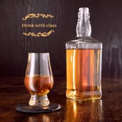 GOURMEO Coffret Cadeau Whisky Pour Homme - Set De 2 Verres à Whisky Tulip Et 8 Pierres De Basalte Réutilisables - Avec Pinces, Sous-verres, Boîte En Pin Et Sac En Velours -Cuisine Fournitures Magasin 1200x1200 2075