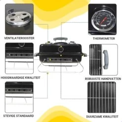AG To- Go Barbecue Ø44 Cm - Barbecues à Charbon - Incl. Thermomètre - Température Inoxydable - Compact -Barbecue Carré - Incl. Couvercle - Barbecue Traditionnel - 6 Personnes - Partout Grille De Ventilation Pour Régulation D'oxygène - Zwart 19 AG To- Go Barbecue Ø44 Cm - Barbecues à Charbon - Incl. Thermomètre - Température Inoxydable - Compact -Barbecue Carré - Incl. Couvercle - Barbecue Traditionnel - 6 Personnes - Partout Grille De Ventilation Pour Régulation D'oxygène - Zwart -Cuisine Fournitures Magasin 1200x1200 210