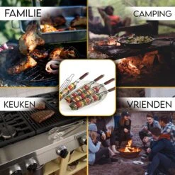 PROKING BBQ Grill Rack Clamp Basket - Accessoires Barbecue - Viande - Poisson - Vega - Set De 2 Pièces -Cuisine Fournitures Magasin 1200x1200 2209