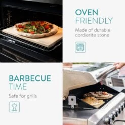 Navaris XL Pour Four Et Barbecue - Plaque à Pizza Rectangulaire 38 X 30 Cm - Y Compris Pelle à Pizza Avec Manche Extra-long - Céramique émaillée -Cuisine Fournitures Magasin 1200x1200 2216
