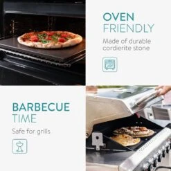 Navaris XL Pour Four Et Barbecue - Plaque à Pizza Rectangulaire 38 X 30 Cm - Pierre à Pain - Céramique émaillée - Zwart -Cuisine Fournitures Magasin 1200x1200 2218