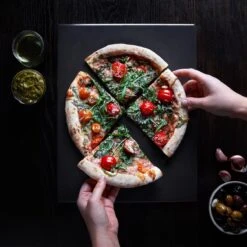 Navaris XL Pour Four Et Barbecue - Plaque à Pizza Rectangulaire 38 X 30 Cm - Pierre à Pain - Céramique émaillée - Zwart -Cuisine Fournitures Magasin 1200x1200 2219