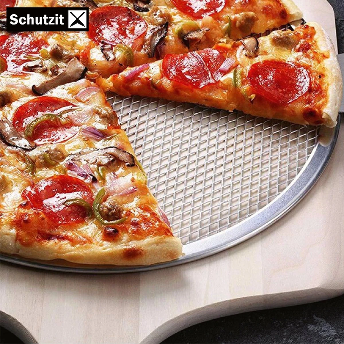 Schutzit - Assiette à Pizza 2 Pièces - 30,5 Cm - Plaque De Cuisson à Pizza - Plaque De Fond En Maille - Forme De Pizza - Plaque à Pizza BBQ 8 Schutzit - Assiette à Pizza 2 Pièces - 30,5 Cm - Plaque De Cuisson à Pizza - Plaque De Fond En Maille - Forme De Pizza - Plaque à Pizza BBQ – Image 8