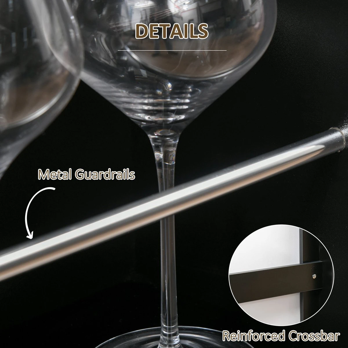 HOMCOM Table De Bar, Bureau, Table De Cuisine Avec 3 étagères, Aggloméré Noir 835-390 18 HOMCOM Table De Bar, Bureau, Table De Cuisine Avec 3 étagères, Aggloméré Noir 835-390 – Image 18