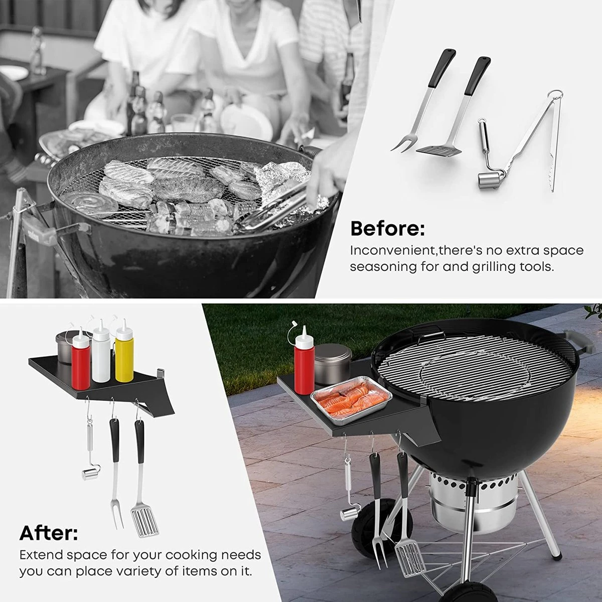 Table D'appoint Amovible Et Pliable BBQNovation Pour Les Barbecues Kogel De 57 Cm, Garantie D'ajustement à 100 % Sur La Plupart Des Barbecues Weber Kogel 7 Table D'appoint Amovible Et Pliable BBQNovation Pour Les Barbecues Kogel De 57 Cm, Garantie D'ajustement à 100 % Sur La Plupart Des Barbecues Weber Kogel – Image 7