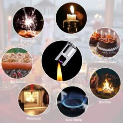 PENDEI Briquet électrique Rechargeable USB Avec Indicateur De Batterie LED Cou Flexible 360 Degrés Coupe-vent Pour Bougies Barbecue Feux D'artifice Cuisinière à Gaz Cuisine Camping -Cuisine Fournitures Magasin 1200x1200 2351