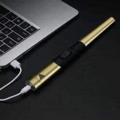 Briquet électrique Long Rechargeable - Briquet Plasma Durable - Briquet De Luxe - Comprend Un Emballage Cadeau - BBQ - Bougies - Or -Cuisine Fournitures Magasin 1200x1200 2352