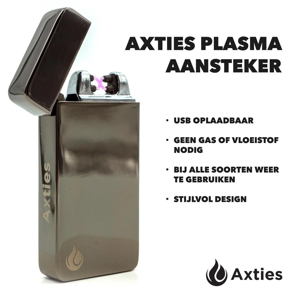 Briquet Plasma Electrique + Rechargeable USB - Résistant Au Vent Et Aux Tempêtes - Allume Feu D'artifice - Double Arc - Brûleur à Gaz - Allume Cigare - BBQ - Noir - Axties® 2 Briquet Plasma Electrique + Rechargeable USB - Résistant Au Vent Et Aux Tempêtes - Allume Feu D'artifice - Double Arc - Brûleur à Gaz - Allume Cigare - BBQ - Noir - Axties® – Image 2