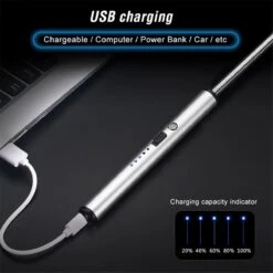 Drphone PS4 - Rotation 360 - Zwart - Briquet Plasma Long électrique Usb - Coupe-vent - Sans Flamme - Briquet Bougie -Cuisine Fournitures Magasin 1200x1200 2354