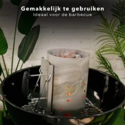 Cheqo® Luxe Briquette Starter - BBQ Quick Starter - Starter Charcoal - Heat Shield - Ø19cm - Hauteur 30.5cm -Cuisine Fournitures Magasin 1200x1200 2381