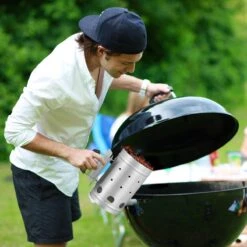 Relaxdays Briquette Starter - BBQ Starter - Charbon De Bois Starter - Barbecue Starter - Silver -Cuisine Fournitures Magasin 1200x1200 2393